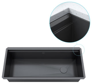 42in. Galaxy Black Undermount Single Bowl Stainless Steel Kitchen Sink Combo