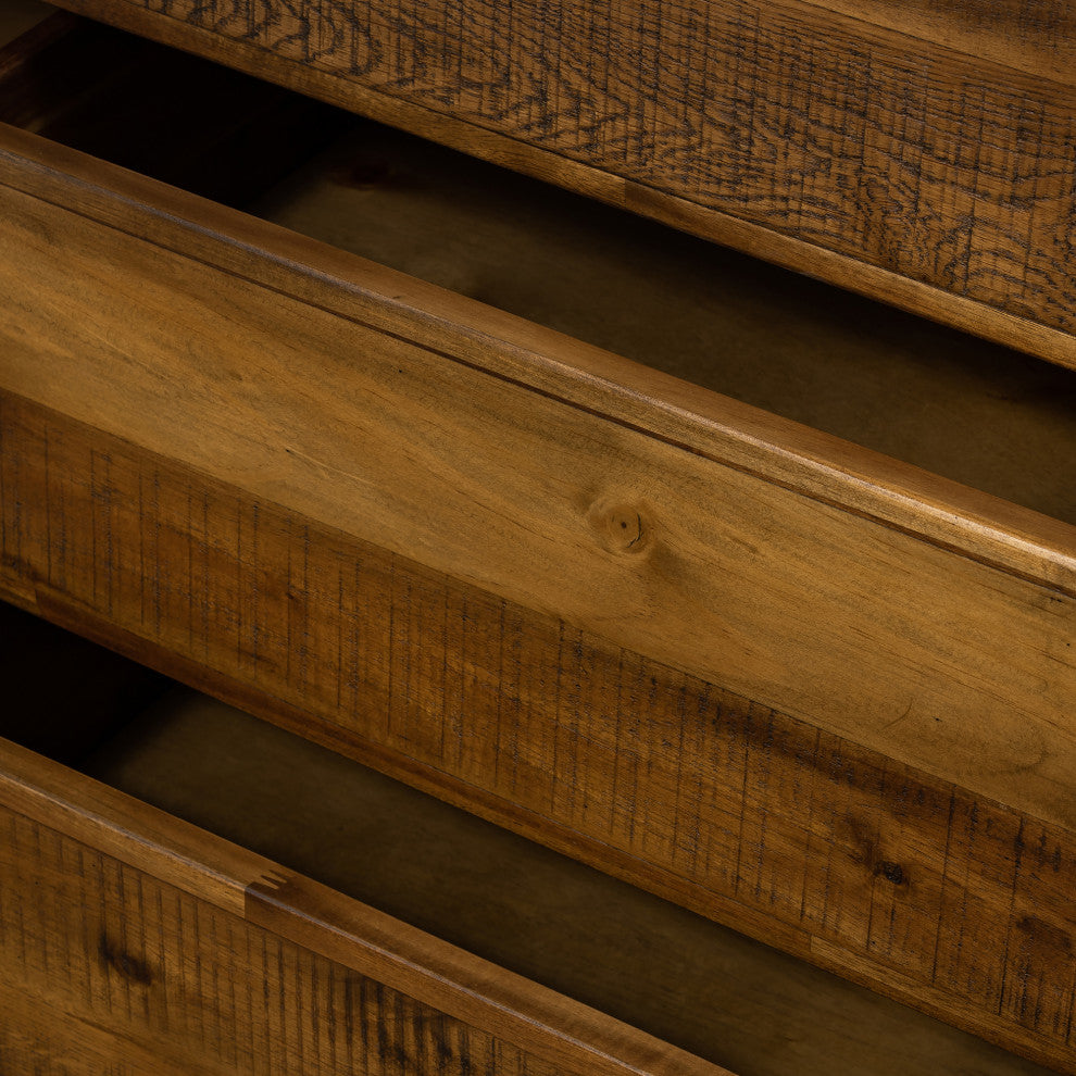 Superb Rustic Oak Buffet Cabinet