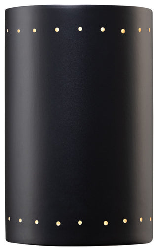 Ambiance Large Cylinder, Closed Top Wall Sconce, Matte Black, Dedicated LED
