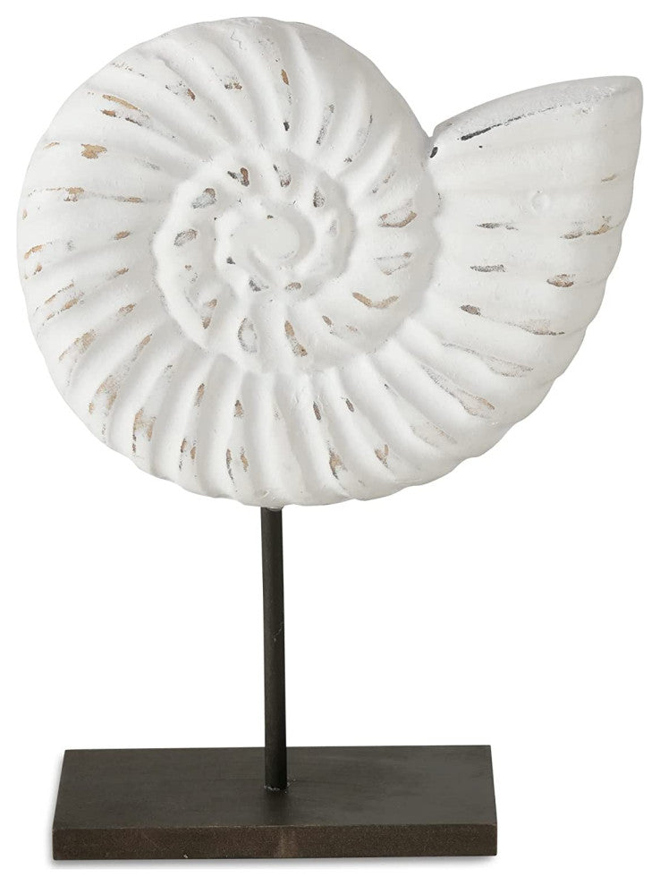 Abstract Nautilus Table Sculpture, 11 Inches