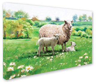 The Macneil Studio 'Sheep and Lamb' Canvas Art, 24"x16"