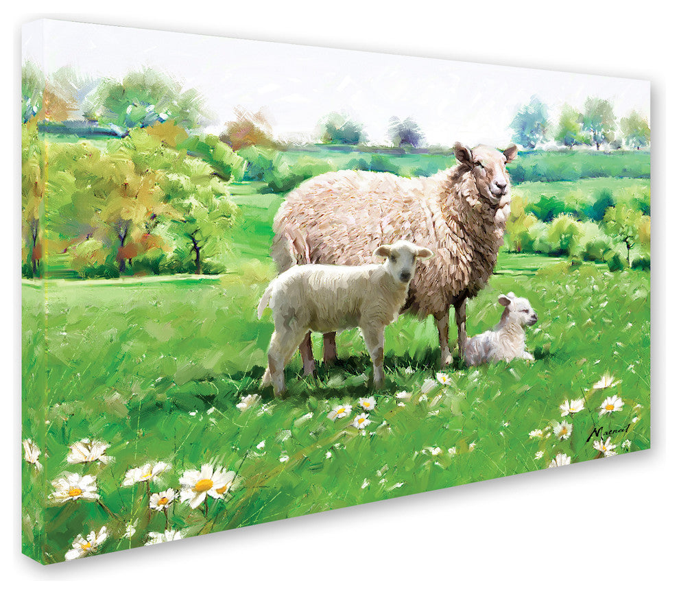 The Macneil Studio 'Sheep and Lamb' Canvas Art, 24"x16"