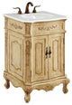 Bathroom Vanity, Antique Beige, 24", Single Sink