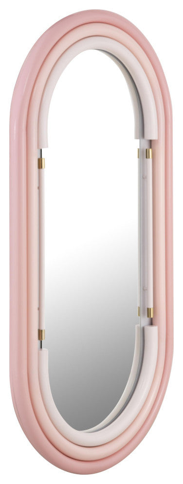 Neon Wall Mirror in Pink