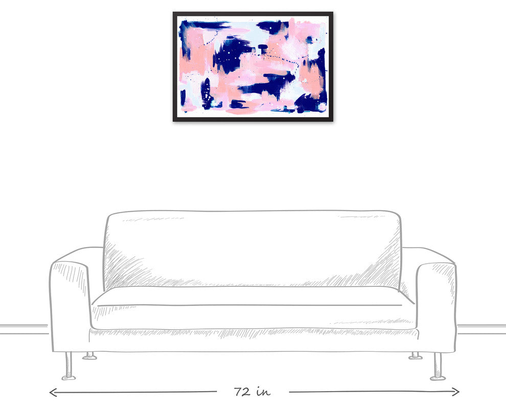 The Suspicious Contrast Abstract 20x30 Black Framed Canvas