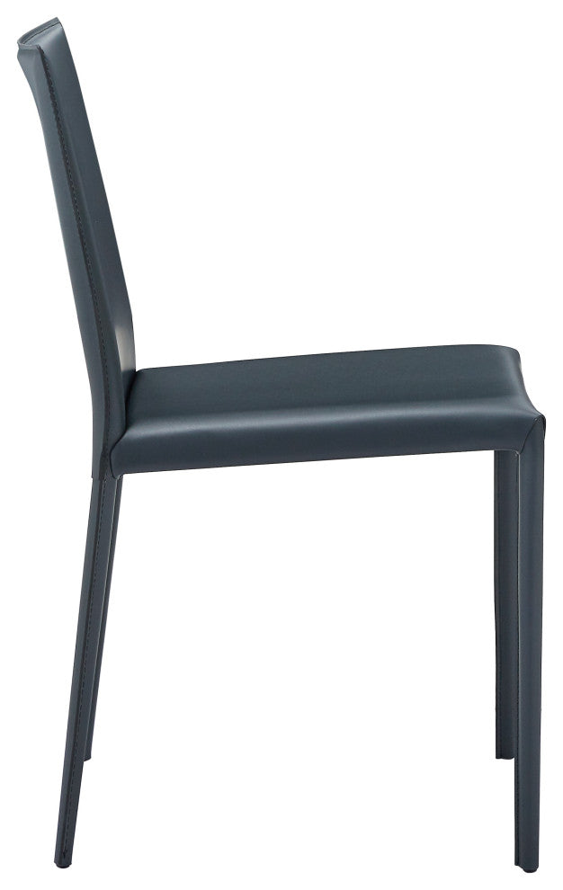 Elite Living Prima, Set of 2, Mid-Century Modern Dining Chair, Smoke