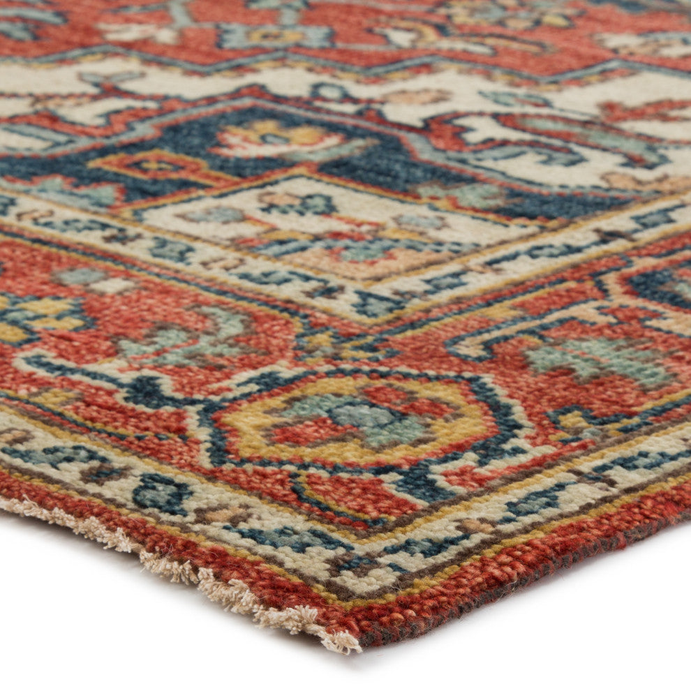 Jaipur Living Willa Hand-Knotted Medallion Red/Multicolor Rug, 3'x12'