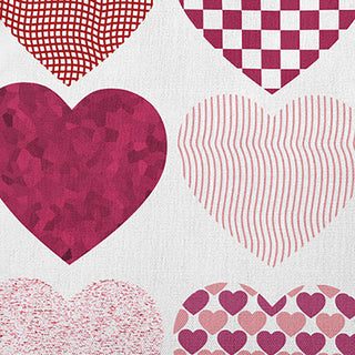 Patterned Hearts Decorative Throw Pillow, Buddah, 16"x16"