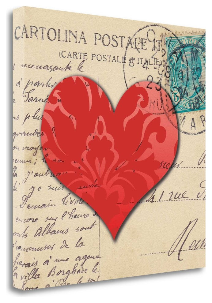 "Le C''Ur Damour III" By Sabine Berg, Giclee Print on Gallery Wrap Canvas