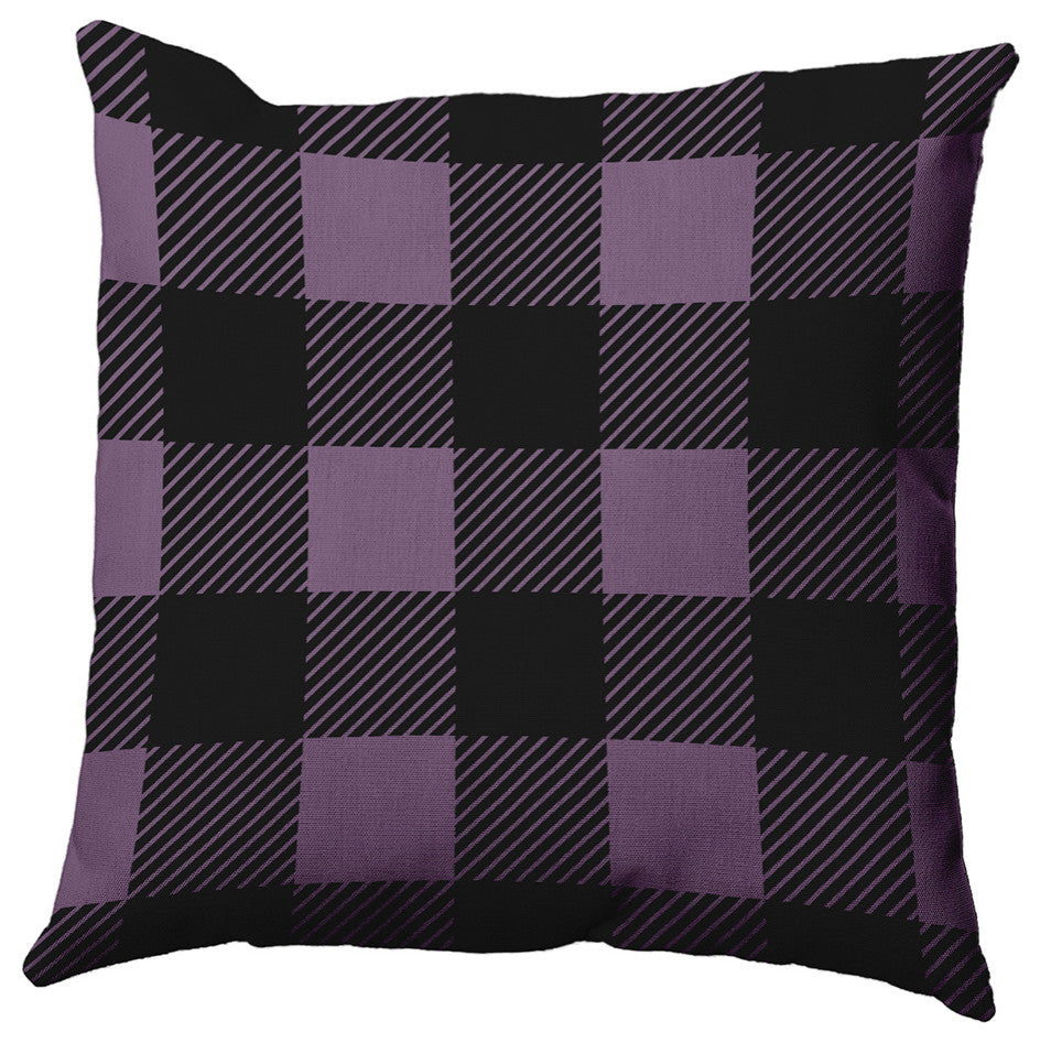 Buffalo Plaid Accent Pillow, Larkspur, 20"x20"