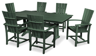 POLYWOOD Quattro 7-Piece Farmhouse Dining Set