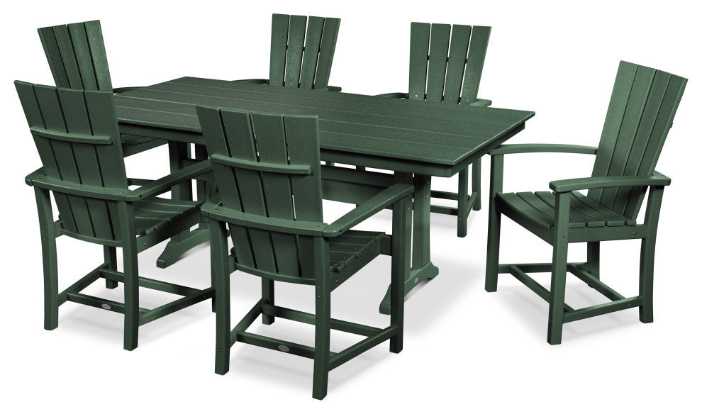 POLYWOOD Quattro 7-Piece Farmhouse Dining Set