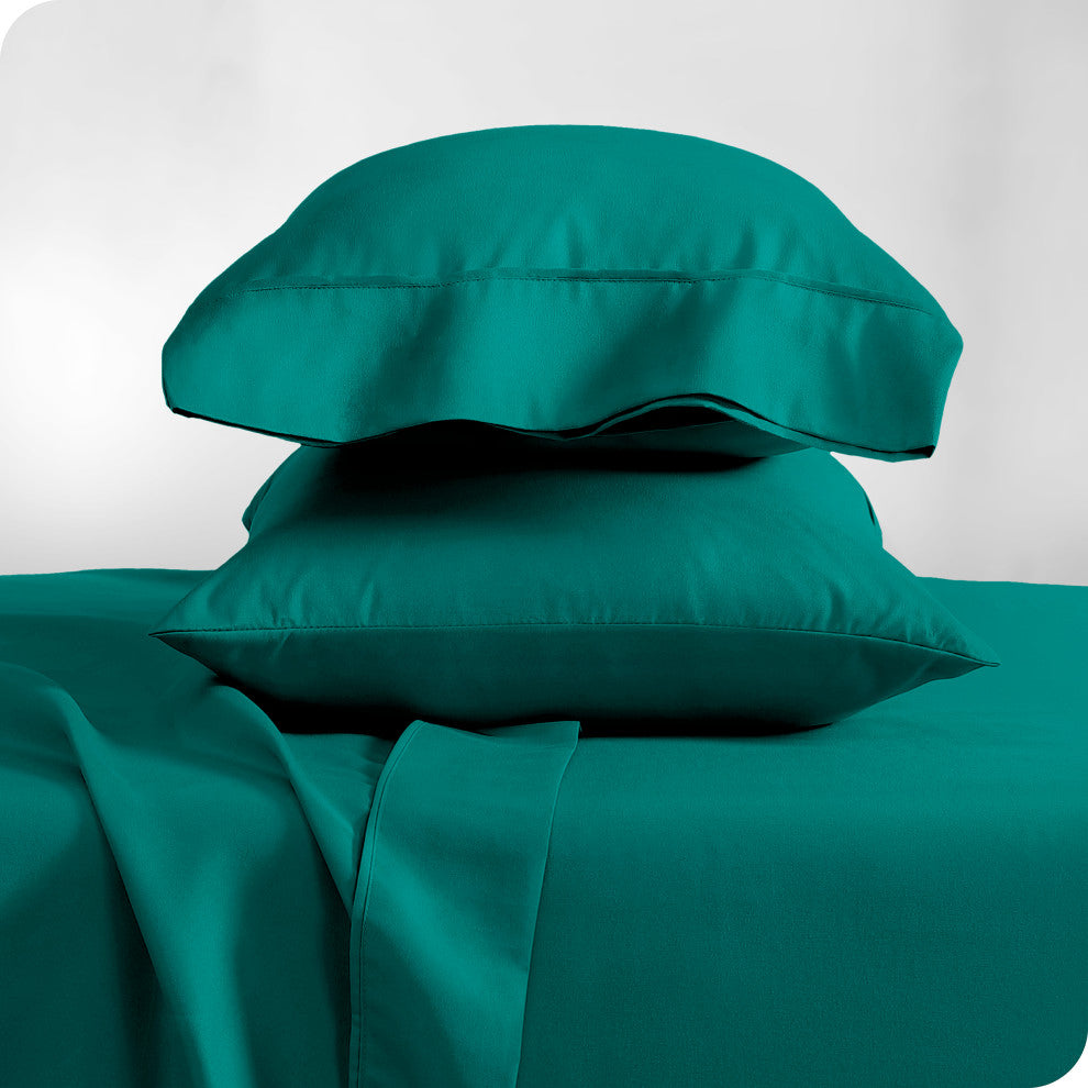 Bare Home Microfiber Pillowcases - Set of 2, Emerald, King