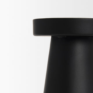 Quadir Tall Matte Black Metal Candle Holder