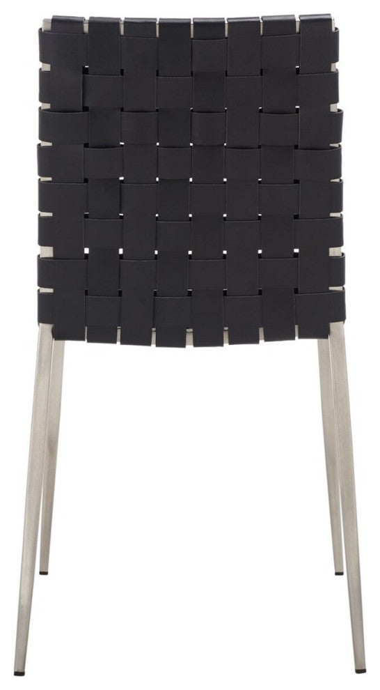 Safavieh Rayne Woven Dining Chair, Black/Silver