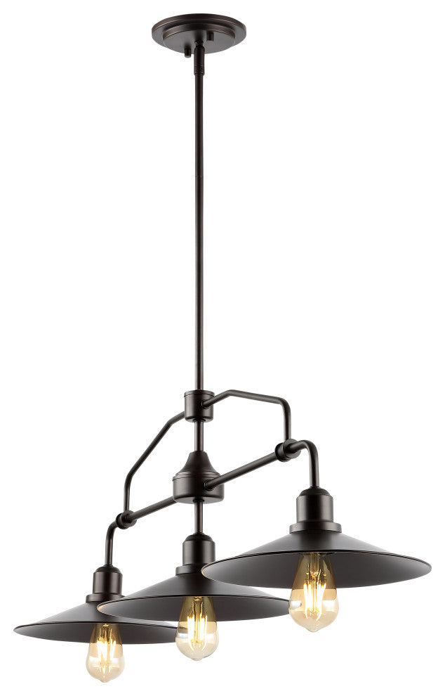 Cade 3-Light Metal LED Pendant, Oil Rubbed Bronze, Width: 38.5"