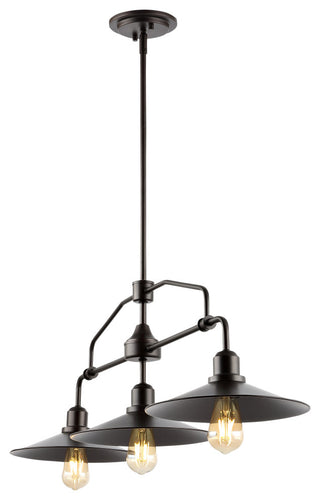 Cade 3-Light Metal LED Pendant, Oil Rubbed Bronze, Width: 38.5"