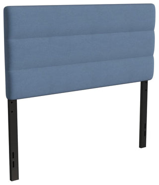 Paxton Stitched Upholstered Adjustable Height Headboard, Blue, Full