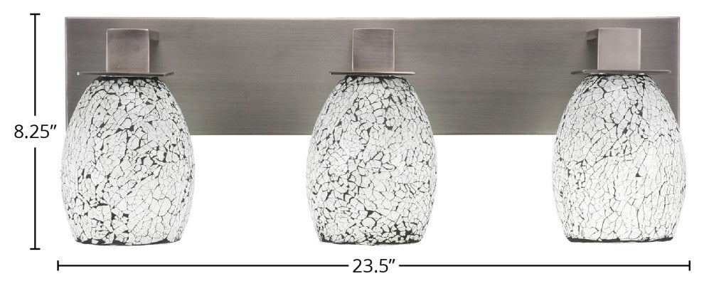 Apollo 3-Light Bath Bar, Graphite/Black Fusion