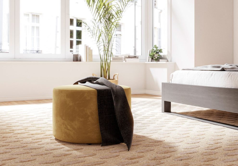 Hester Ottoman, Gold Velvet