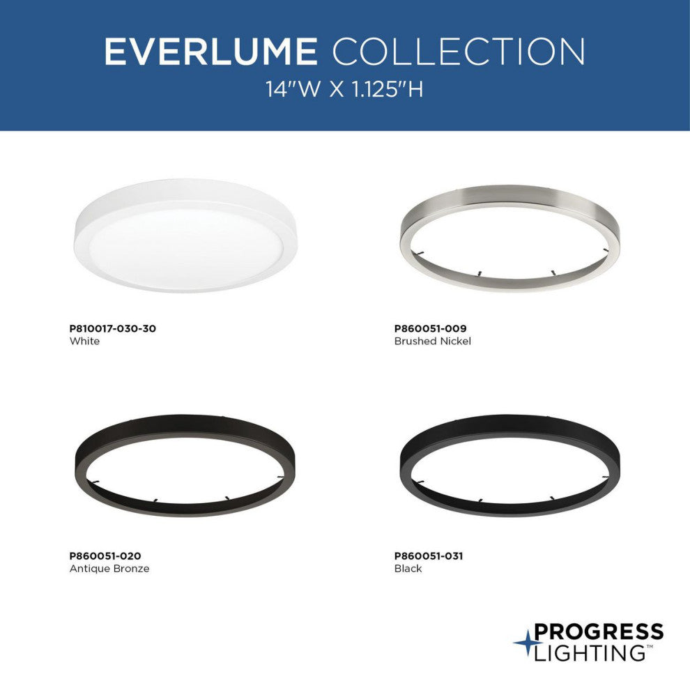 Everlume Collection 14" Edgelit LED Flush Mount Light