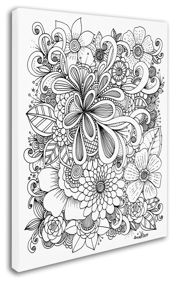 KCDoodleArt 'Zendoodle 5' Canvas Art, 14"x19"