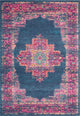 7' X 10' Blue Power Loom Area Rug