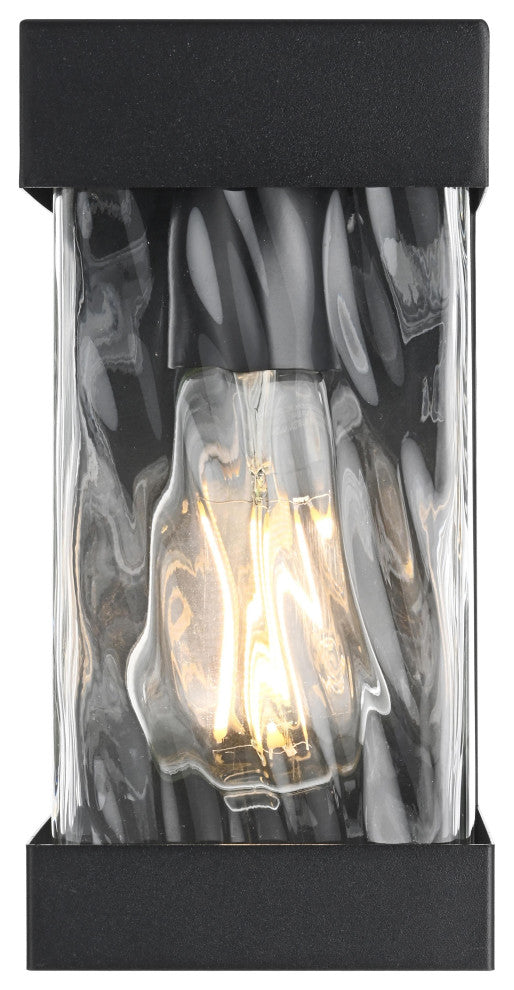 Home Living 9" Outdoor Wall Sconce, Black
