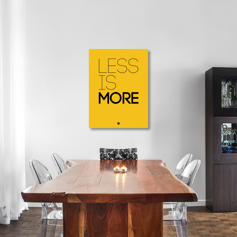 "Less Is More Poster Yellow" Fine Art Print