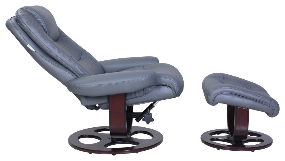 Jacque Pedestal Recliner / Ottoman, Marlene Gray