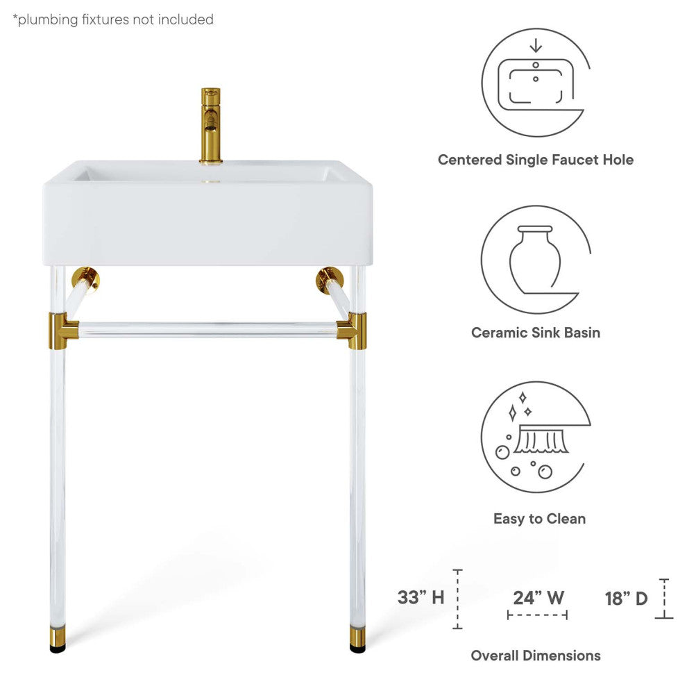 Sink Vanity Cabinet, Wall Mount, White, Ceramic, Stainless, Modern, Bathroom