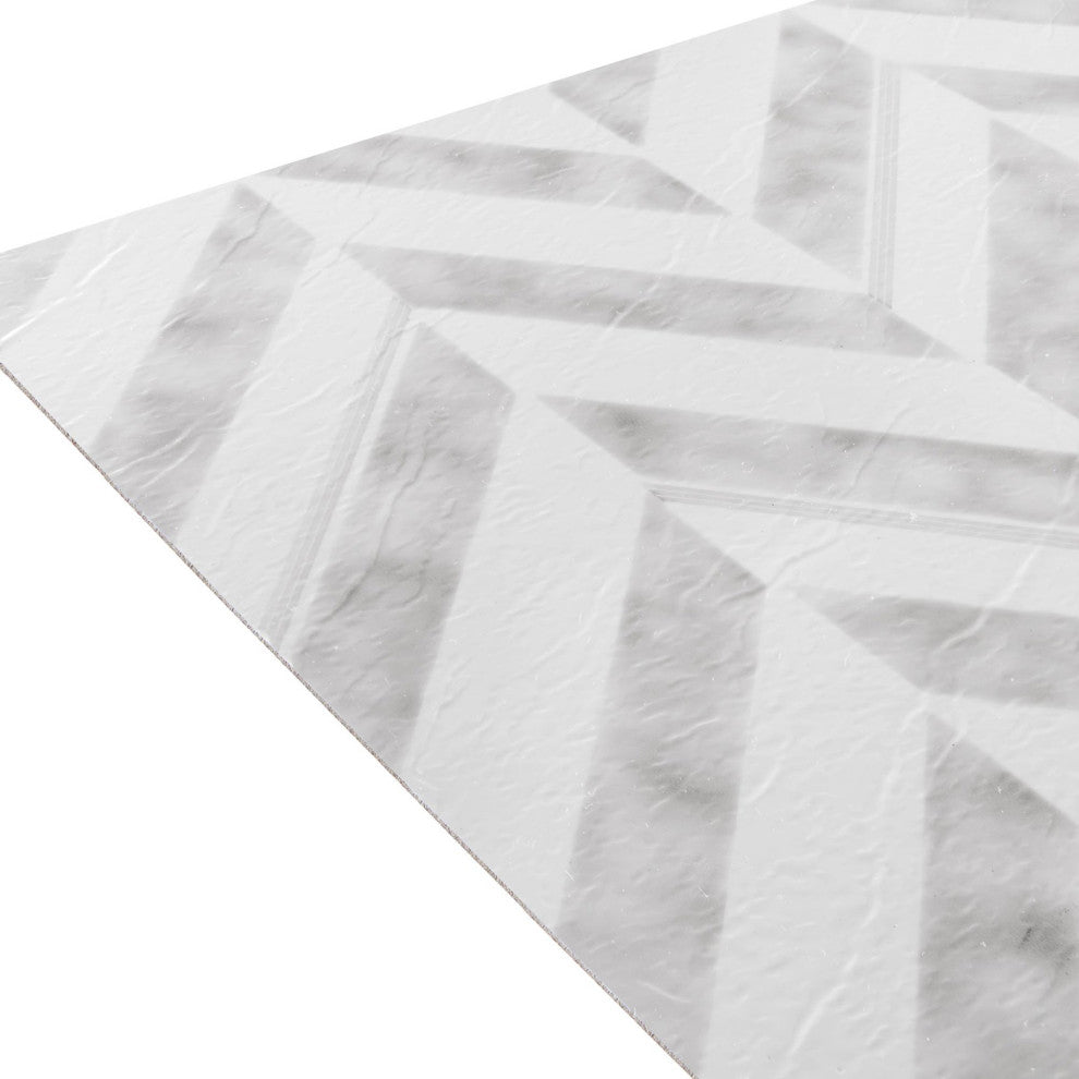 Achim Home Furnishing Retro 12" x 12" Self Adhesive Floor Tiles Chevron 20 Tile