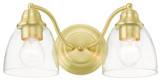 Satin Brass Transitional, Colonial, Vanity Sconce