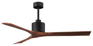 Matthews Fan, Nan Ceiling Fan, Matte Black, 60", Walnut