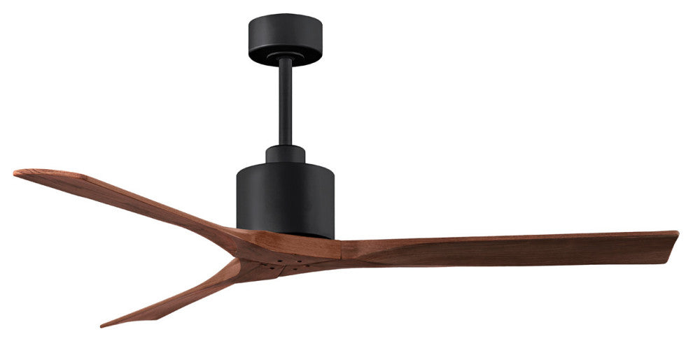 Matthews Fan, Nan Ceiling Fan, Matte Black, 60", Walnut