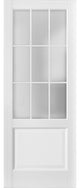 Slab Barn Door Panel Glass 32 x 84 | Felicia 3309 Matte White | Modern