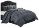 Piercen 7-Piece Bedding Comforter Set, Gray, Queen