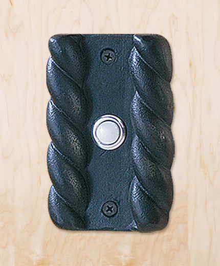 Twist Bell Plate With Button, Black Iron
