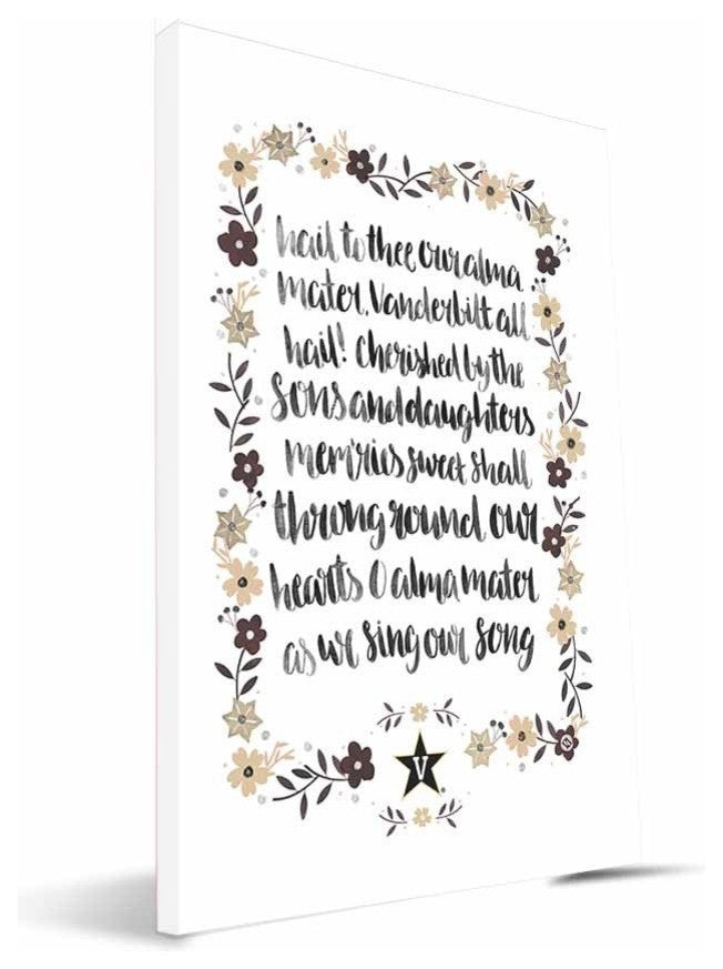 VAN Commodores Hand-Painted Song Canvas Print, 16"x24"