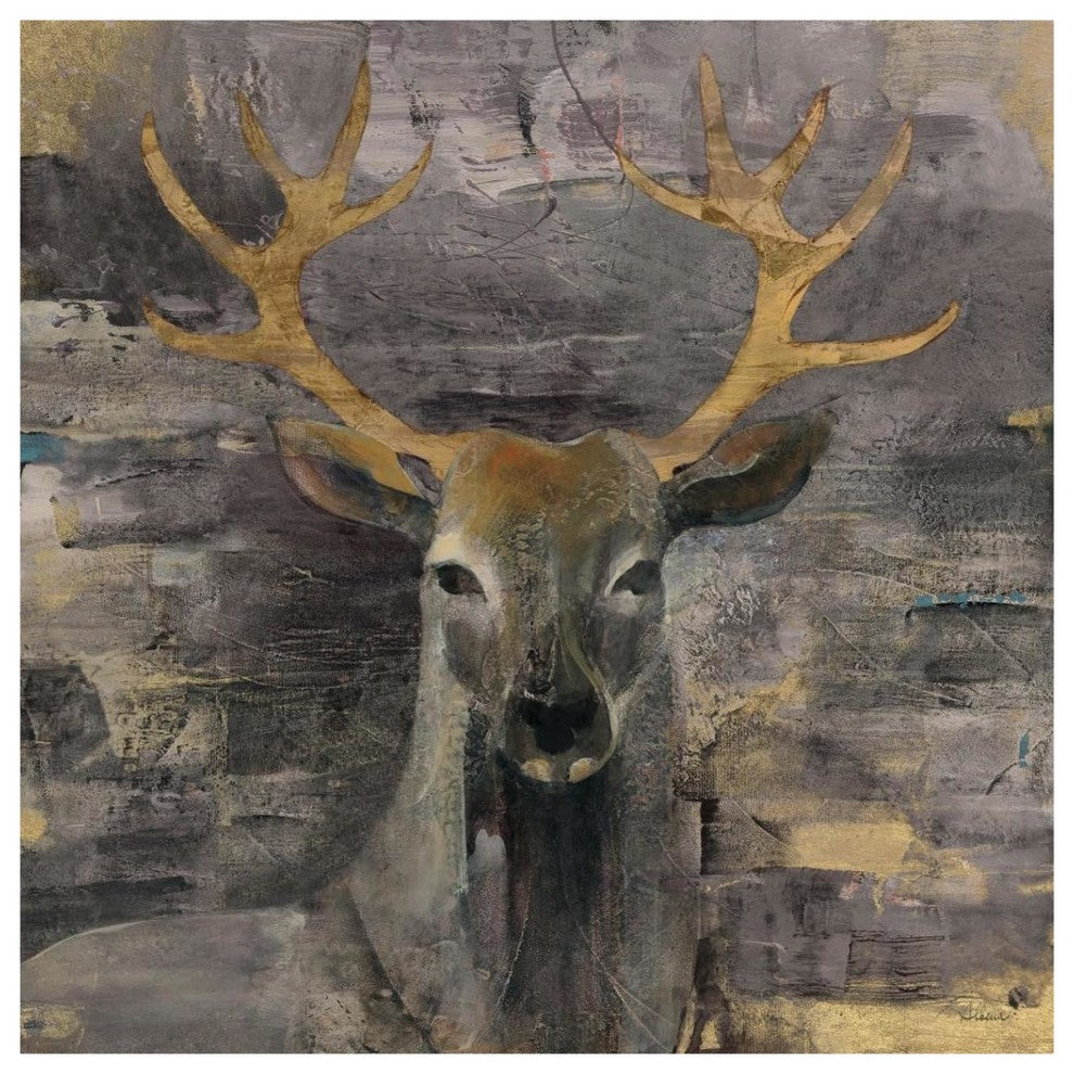 "The Leader Gold" Digital Paper Print by Albena Hristova, 38"x38"