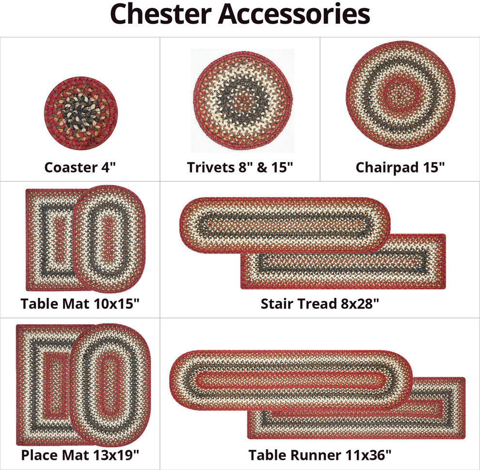 Homespice Decor 8 x 10'' Oval Chester Jute Braided Rug