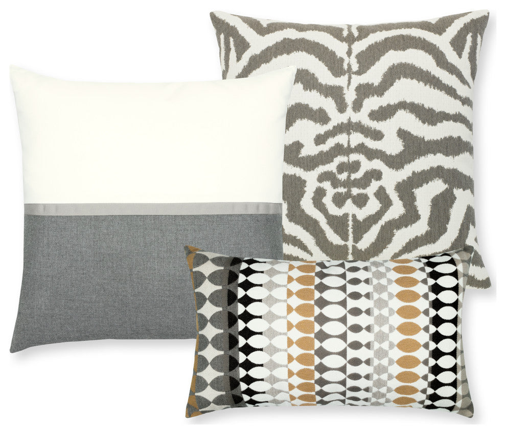 Modern Oval Dune Lumbar Indoor/Outdoor Performance Pillow, 12"x20"
