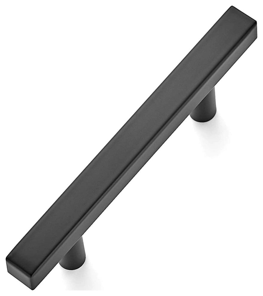 Matte Black  5 inch Square Cabinet Pulls, 1 Piece Set