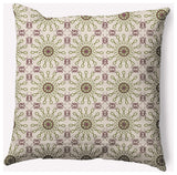 18" x 18" Sun Tile Indoor/Outdoor Polyester Throw Pillow, Olive