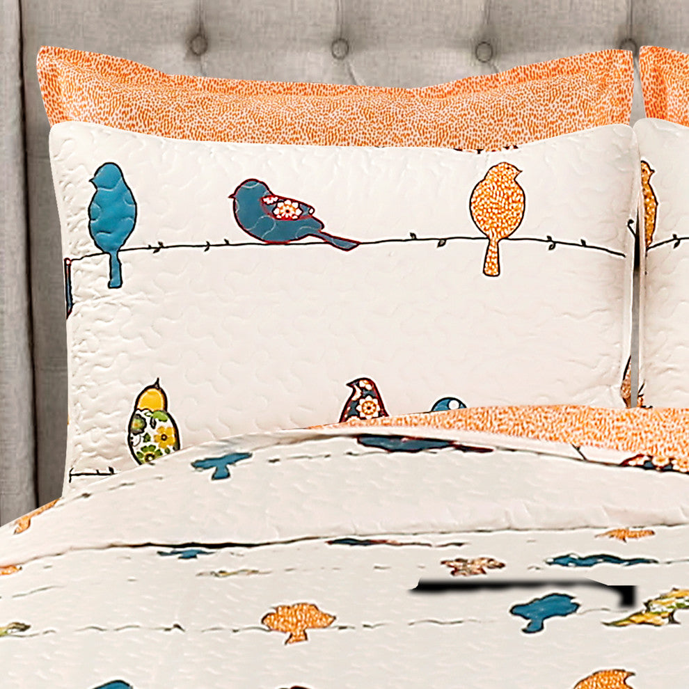 Rowley Birds Quilt Set, Multi, King