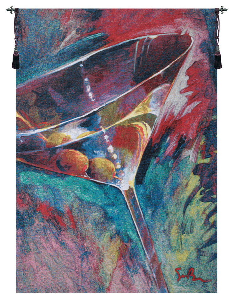 Unforgettable Cocktail Glass Belgian Wall Tapestry