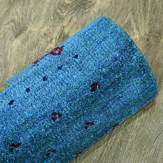 HAND KNOTTED LOOM SILK ECO-FRIENDLY RUGS-6'x9',Rectangle,Light Blue,Contemporary