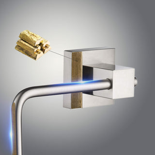 Cube Bathroom Towel Ring, Brushed Nickel