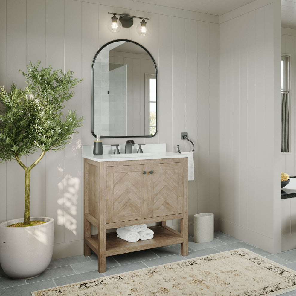 The Sequoia Bathroom Vanity, Acacia, 30", Single Sink, Freestanding