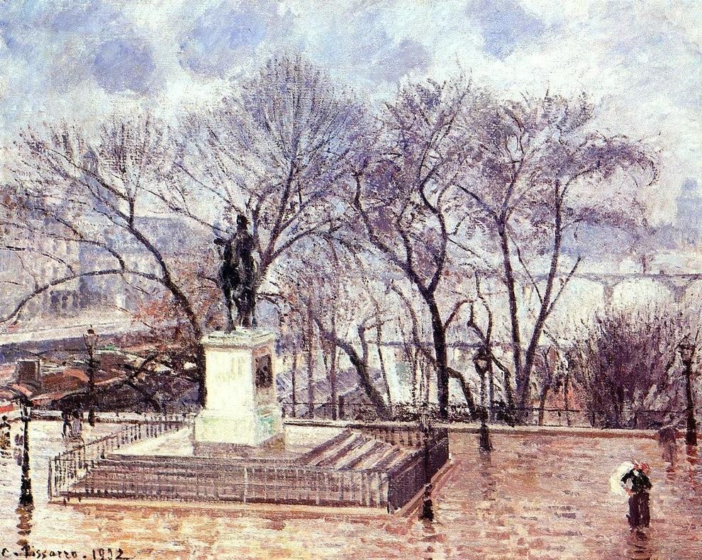 Camille Pissarro The Raised Terrace of the Pont-Neuf Place Wrapped Canvas